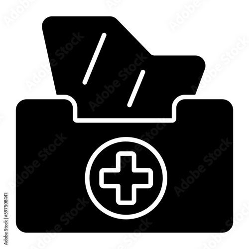 Paper Box Glyph Icon