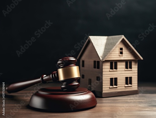 Versteigerung von Immobilien im Gerichtsverfahren, generative AI. photo