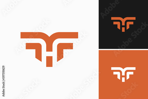 letter hf logo vector premium design