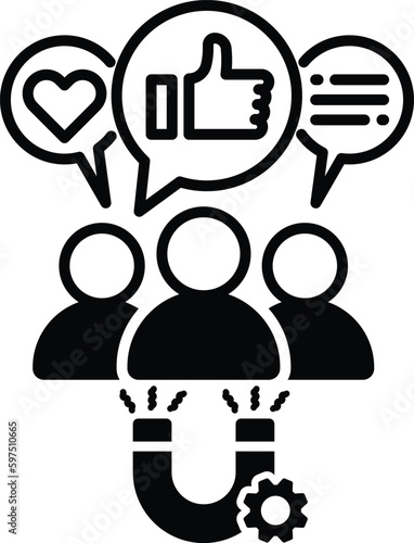 brand engagement icon vector illustration