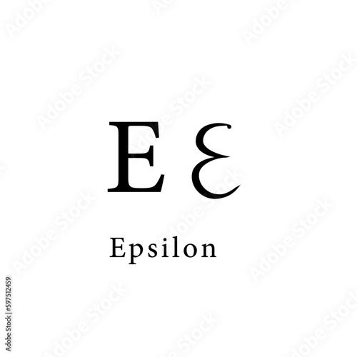 Epsilon icon vector logo design template