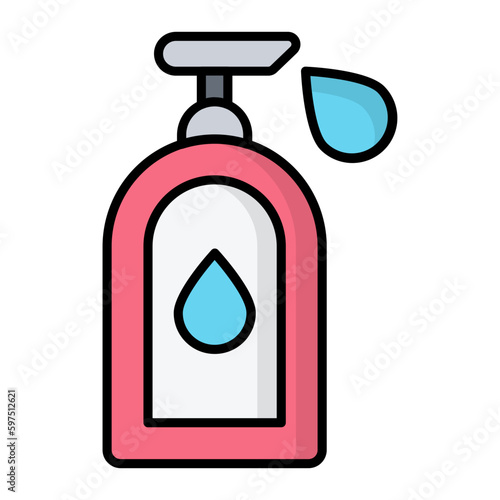 Liquid Soap Line Color Icon