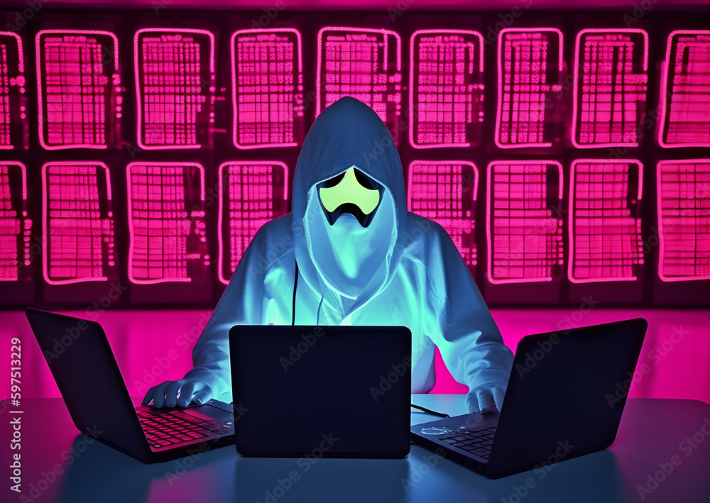Anonymous hacker with hoodie. Concept of hacking cybersecurity, cybercrime, cyberattack, etc. Anonymous hacker with hoodie. Concept of hacking cybersecurity, cybercrime, cyberattack, etc.