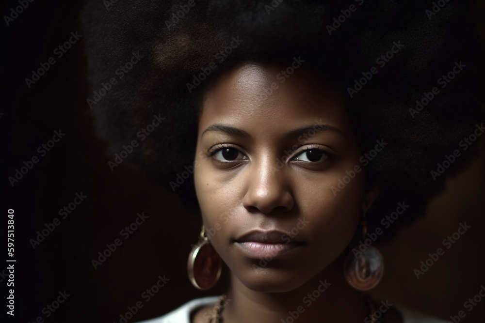 Generative ai portrait headshot of young beautiful mixed race woman Generative ai portrait headshot of young beautiful mixed race woman