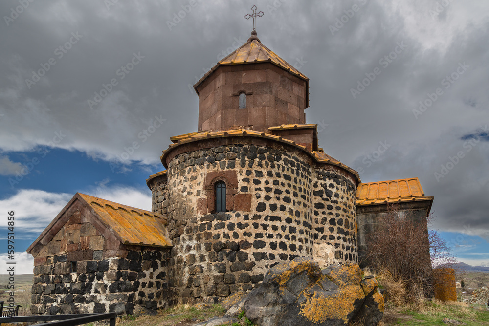Fototapeta premium Hayravank Monastery on coast of Sevan Lake in Armenia