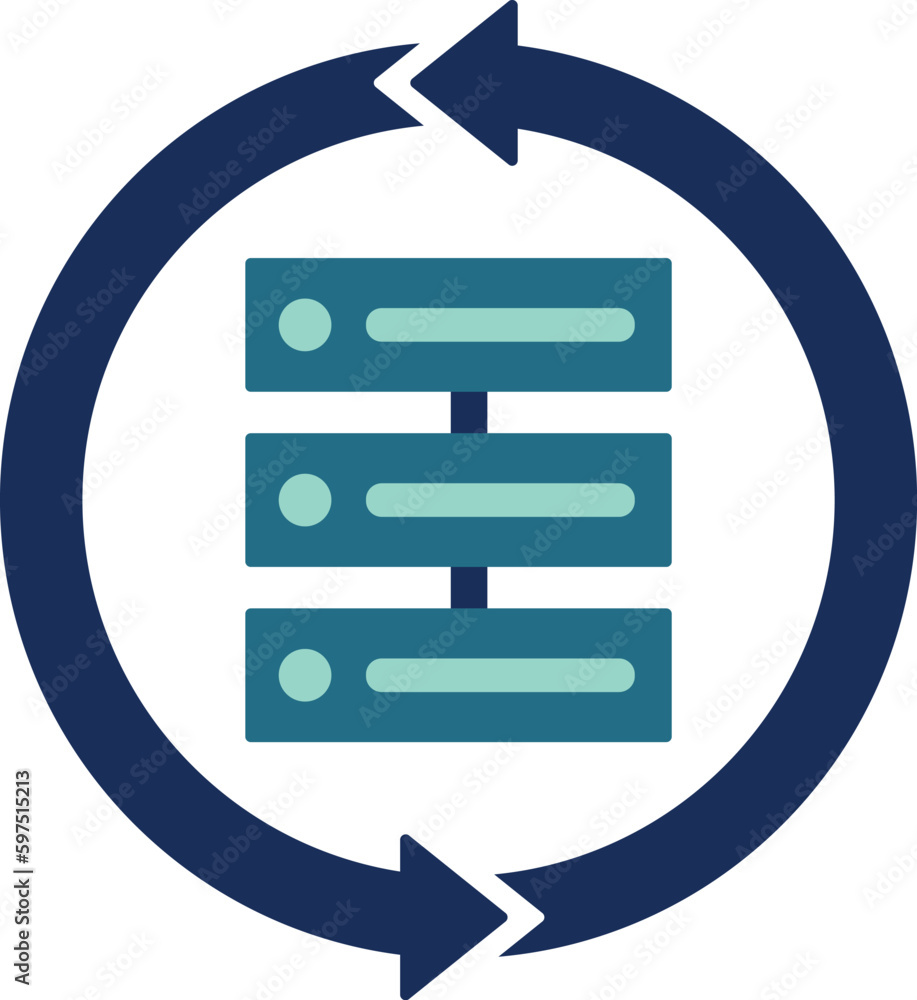 real time data flat icon real time data flat icon