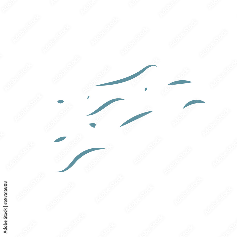 Illustration of a blue doodle design element or pattern on a white background Illustration of a blue doodle design element or pattern on a white background