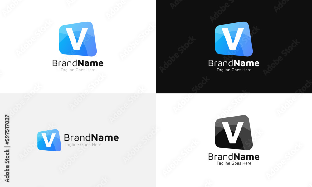 V Letter Logo Template V Letter Logo Template