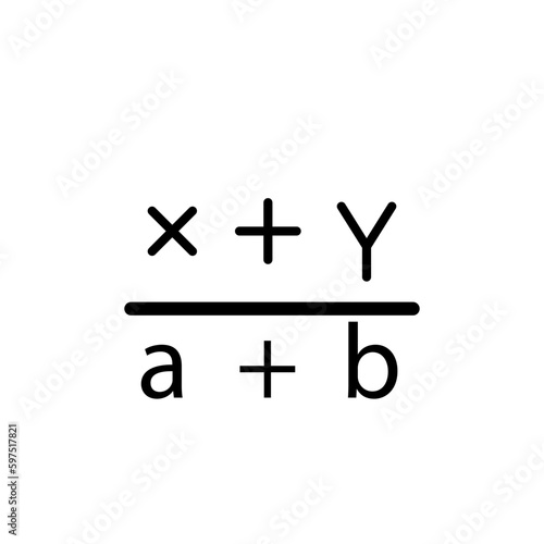 Algebra icon vector logo design template