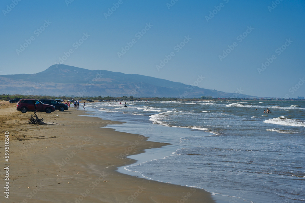 Caspian Sea beach near Derbent