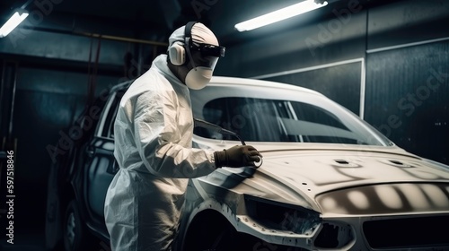 Preparing a Car for Painting: An AI-Generated