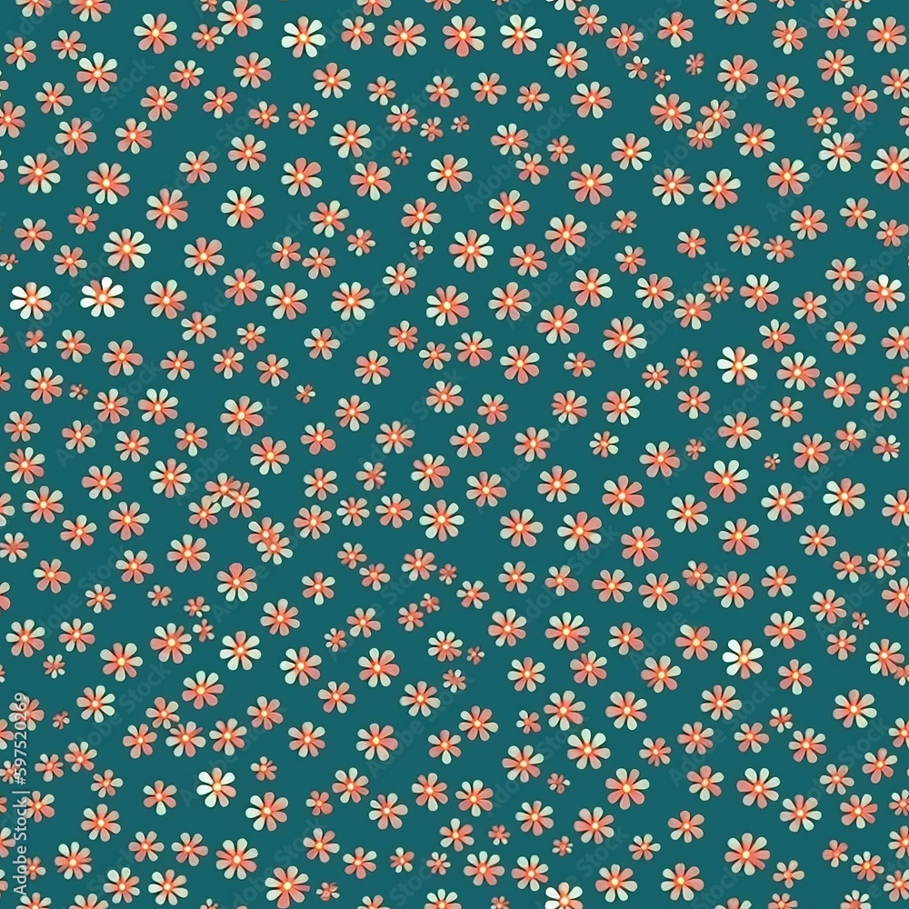 Seamless tileable tiny flowers background pattern Seamless tileable tiny flowers background pattern