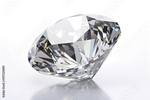 Diamond on white background