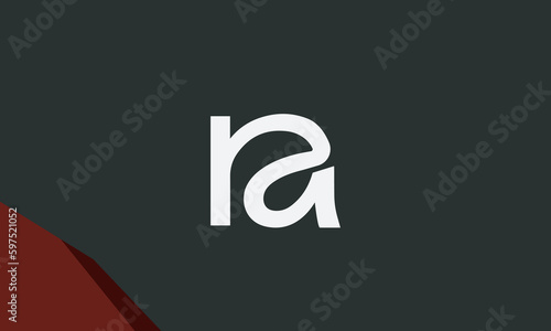 Alphabet letters Initials Monogram logo RA, AR, R and A