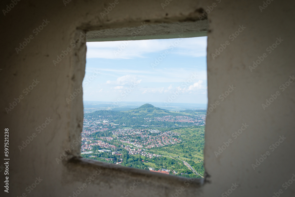 Aussicht Schönbergturm Fenster