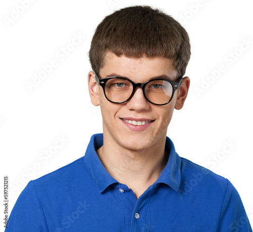 Young man wearing glasses