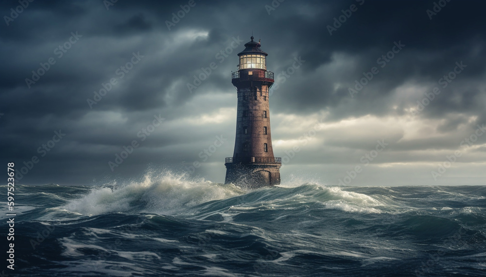 Beacon guides ships through dangerous rough waters generated by AI