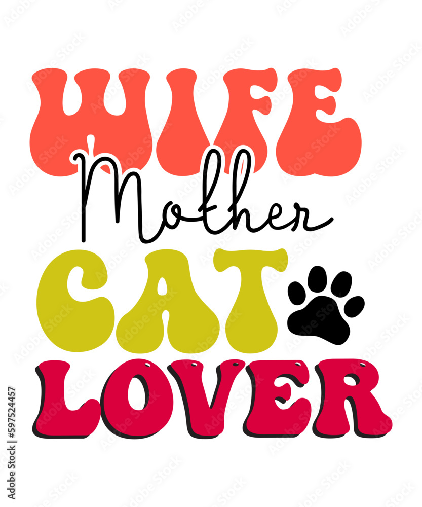 Cat Quotes Svg Bundle, Cat Mom, Mom Svg, Cat, Funny Quotes, Mom Life