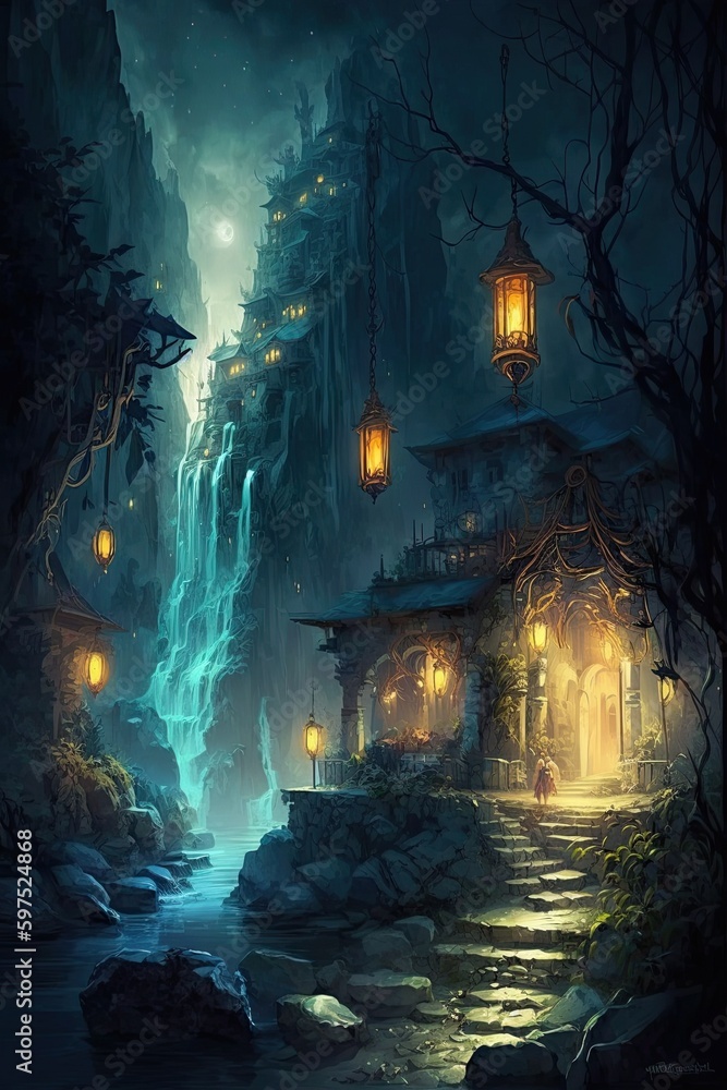 Enchanted Waterfall City