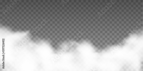 Smoke effect isolated on transparent background layer. Stock royalty free vector illustration