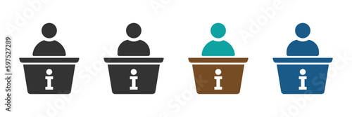  Information desk vector icons