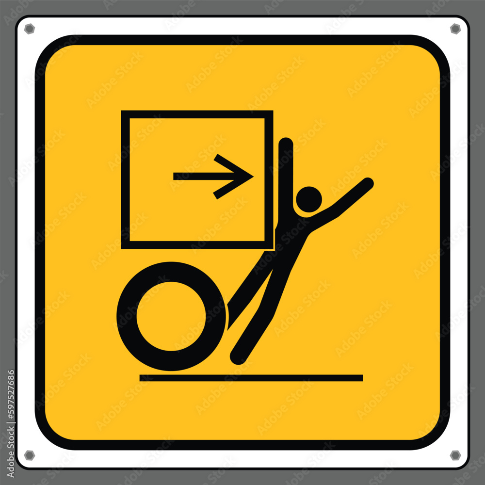 Watch out for danger from behind.label caution Watch out for danger from behind.label caution