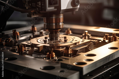 Wallpaper Mural CNC Laser Cutting Machine. AI technology generated image Torontodigital.ca