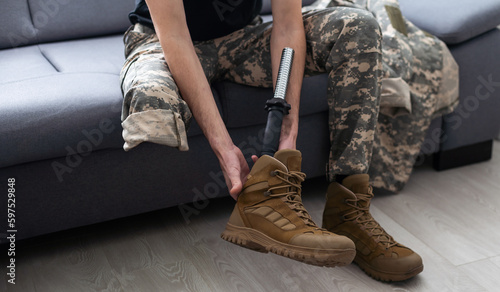 an amputated limb, the rehabilitation of military soldiers amputation.