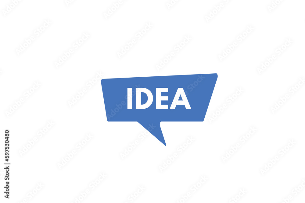 Obraz premium Idea text Button. Idea Sign Icon Label Sticker Web Buttons