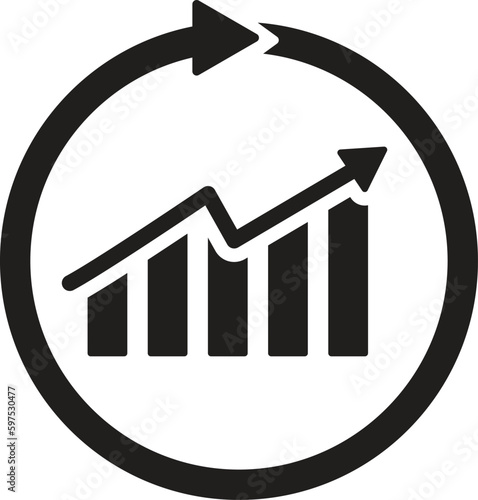 continuous growth business icon