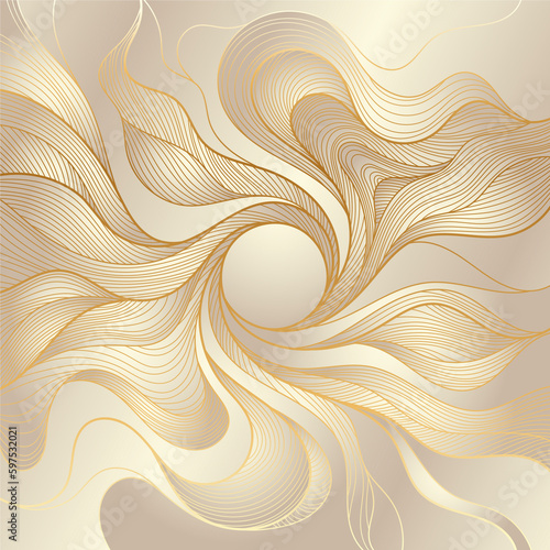 Golden Wave Background