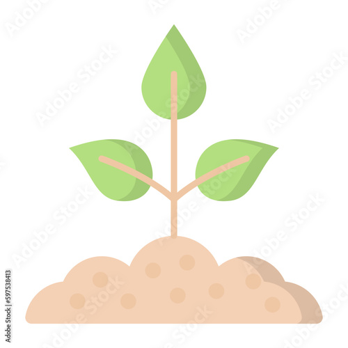 Plant Seeding Flat Icon