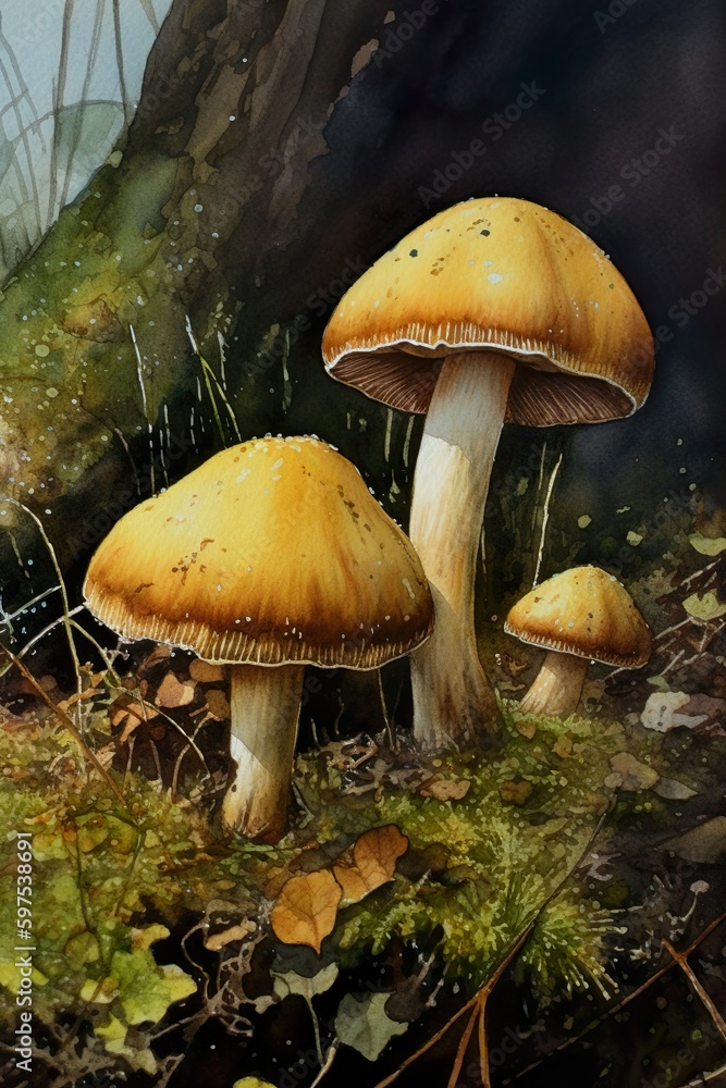 Fototapeta premium yellow mushrooms