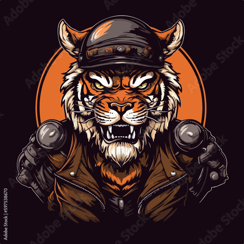 biker rider motorcycle vector custom garage