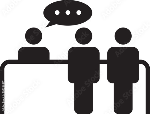 Customer service desk icon