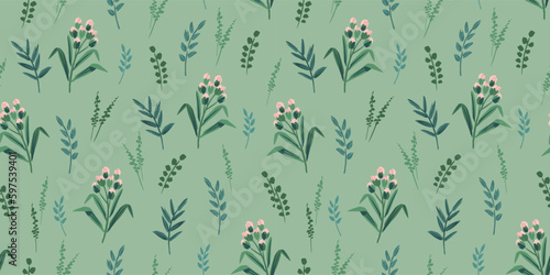 Floral seamless pattern. Vector design for paper, cover, fabric, interior decor and other