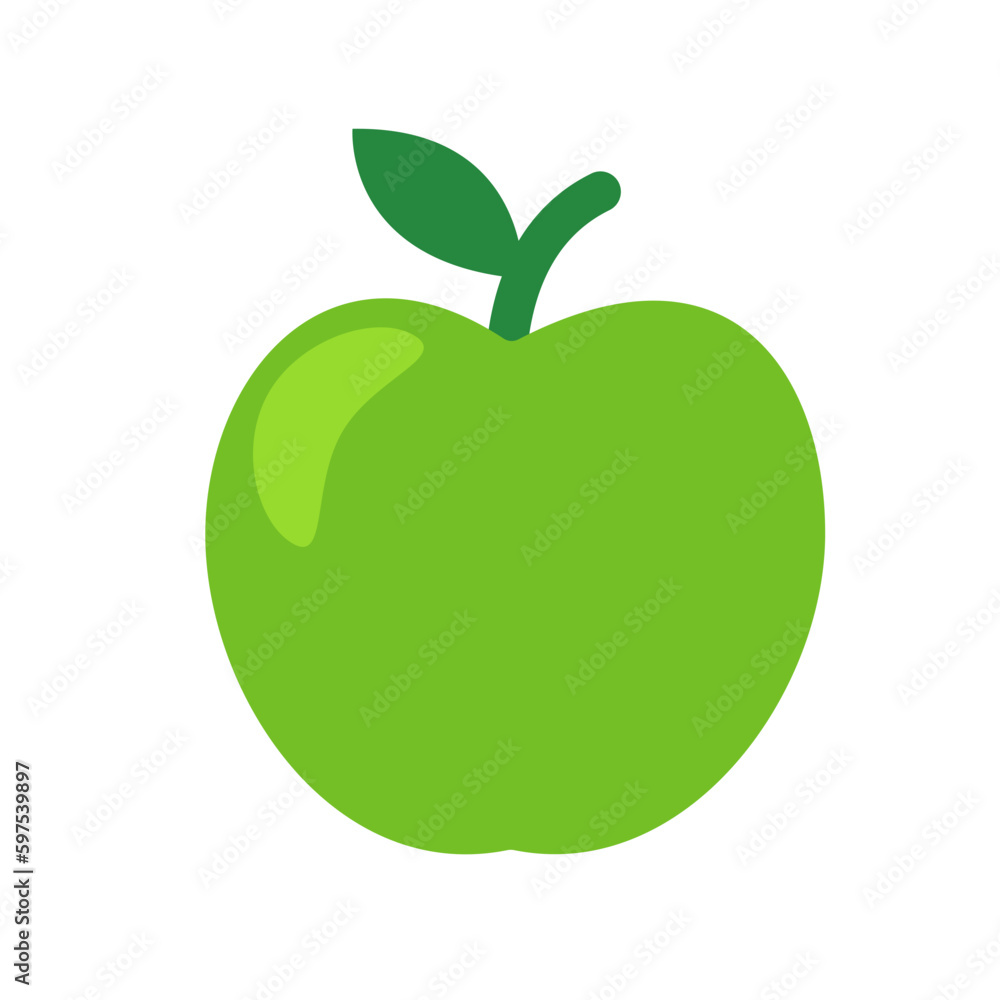 green apple with leaf green apple with leaf