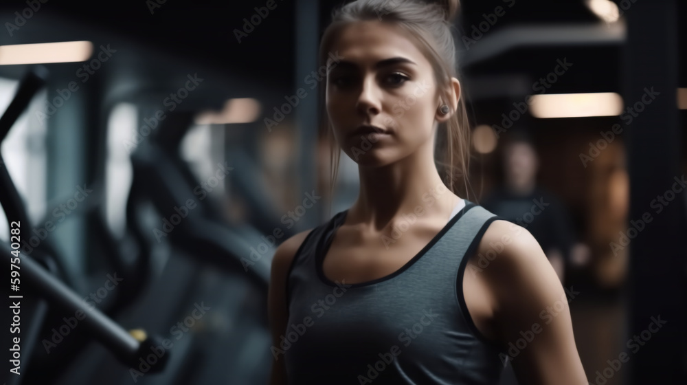 portrait of a person in the gym portrait of a person in the gym