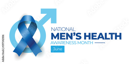 National Men's Health Awareness Month. June celebrations. Vector banner. Eps10