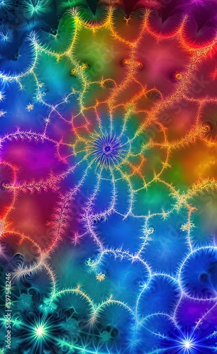 Abstract multi-colored fantasy fractal background