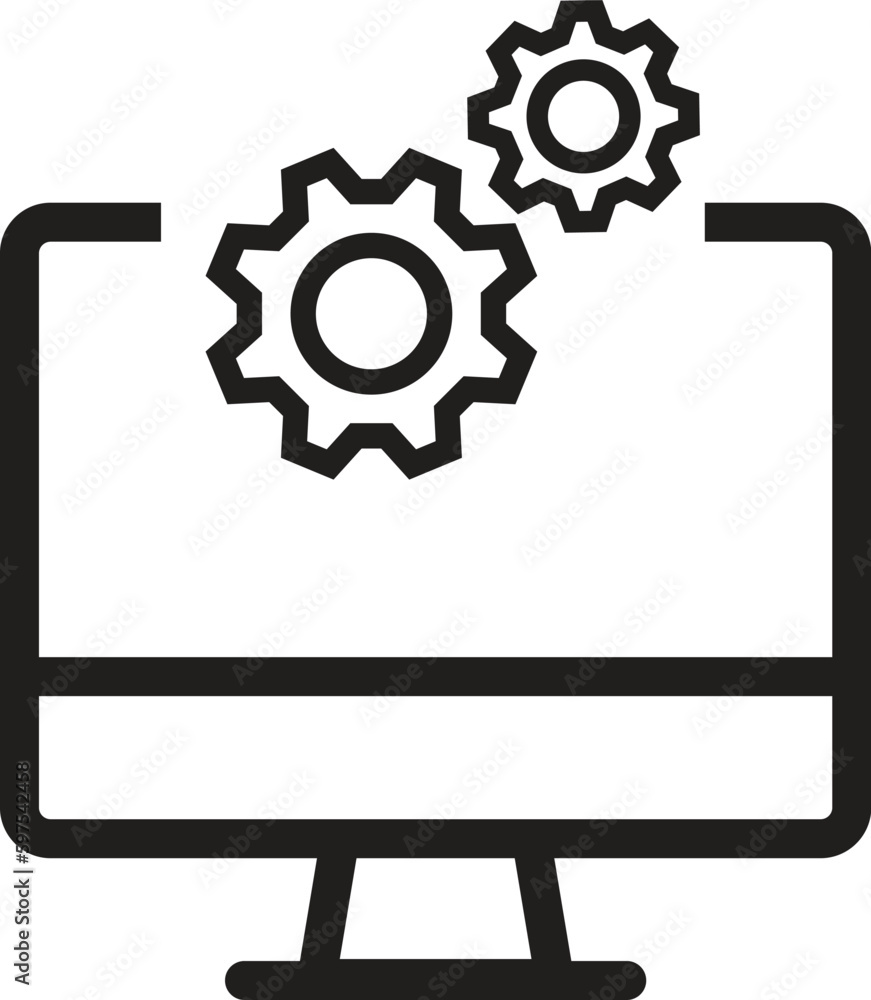 computer setting icon. computer setting icon.