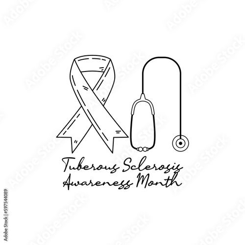 line art of tuberous sclerosis awareness month good for tuberous sclerosis awareness month celebrate. line art. illustration.