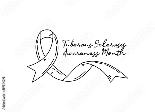 line art of tuberous sclerosis awareness month good for tuberous sclerosis awareness month celebrate. line art. illustration.