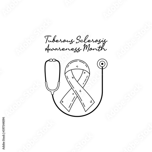line art of tuberous sclerosis awareness month good for tuberous sclerosis awareness month celebrate. line art. illustration.