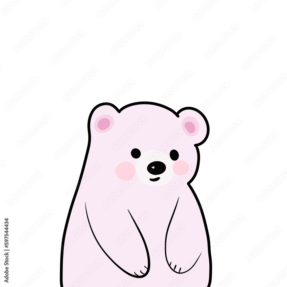 Fototapeta premium illustration of a cartoon bear