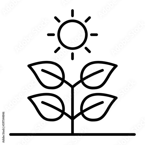 Sun Thin Line Icon