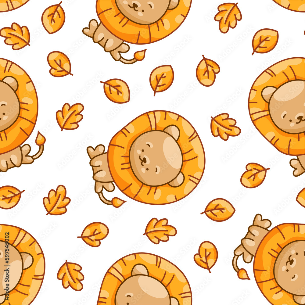 Seamless Lion Pattern Seamless Lion Pattern