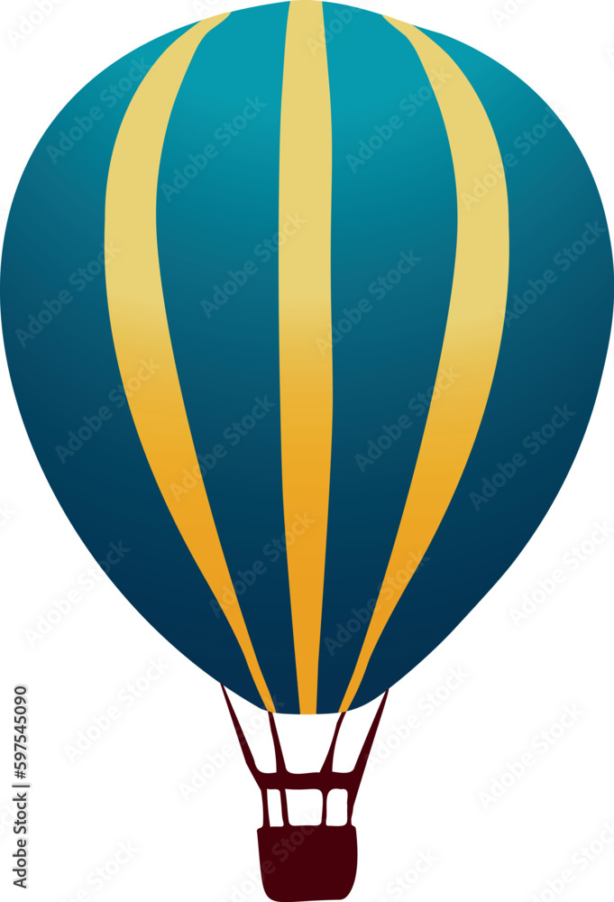 Fototapeta premium Aerostat multicolor vector illustration isolated on white background