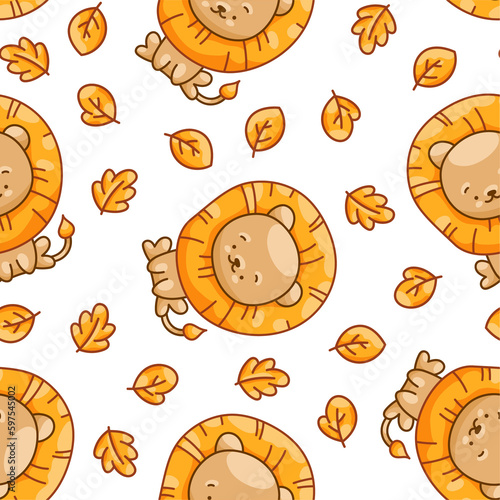 Seamless Lion Pattern