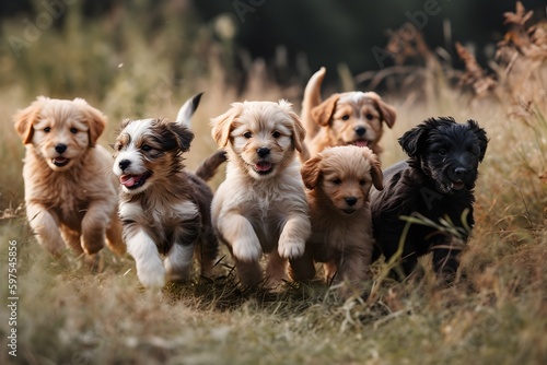 group of puppies © AliceandAlan